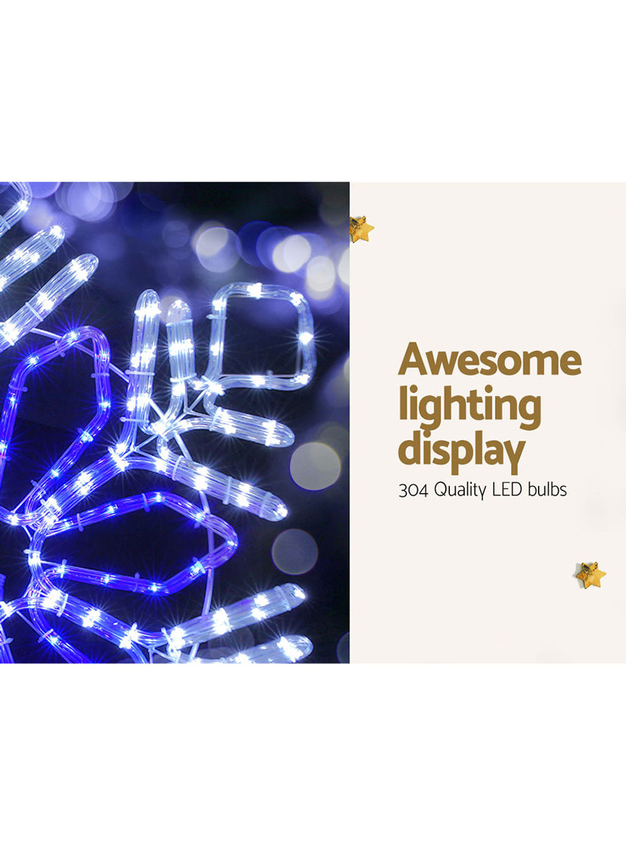 Cool Blue Snowflake Rope Light Decoration 82cm - Information Image 2