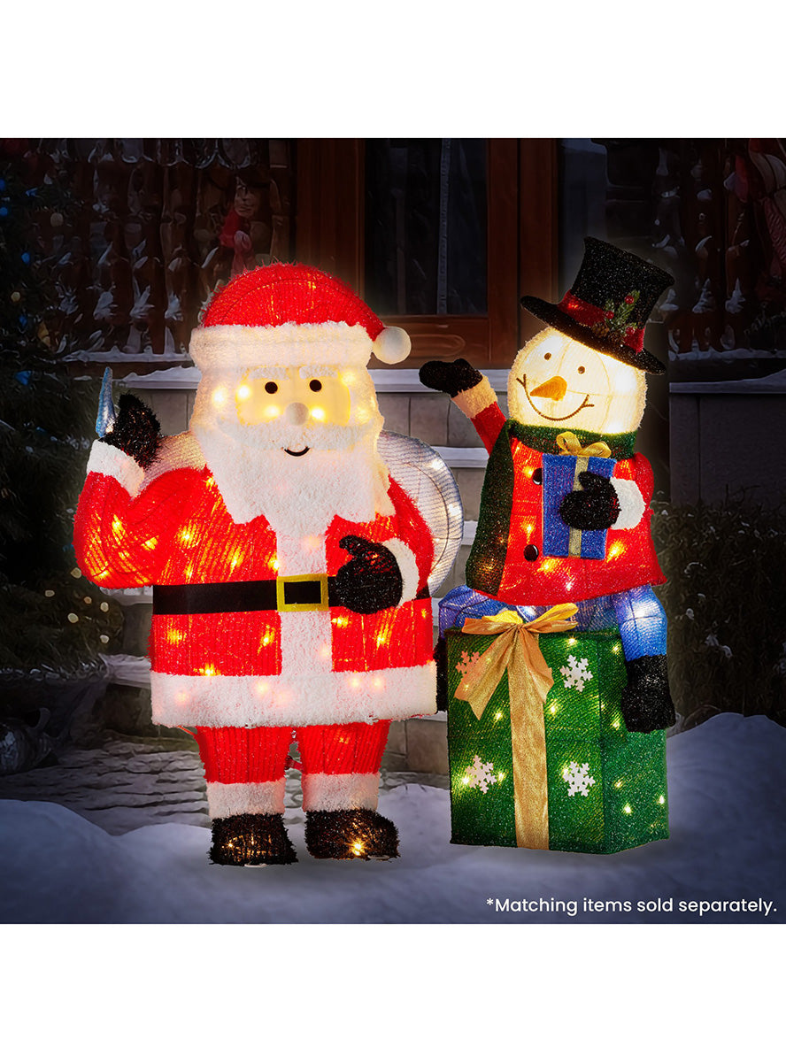 Christabelle Light Up Snowman on Presents Christmas Decoration 85cm - Lifestyle Image