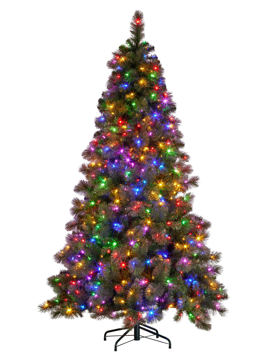 Gold Glittered Prelit Christmas Tree 9 Foot - Main Image
