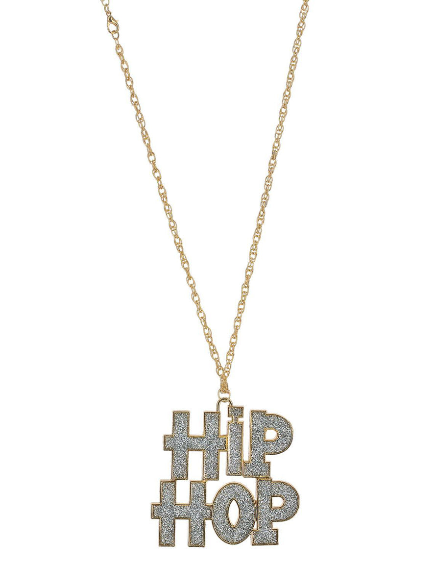 1990s rapper hip hop bling costume necklace  - Alternative image