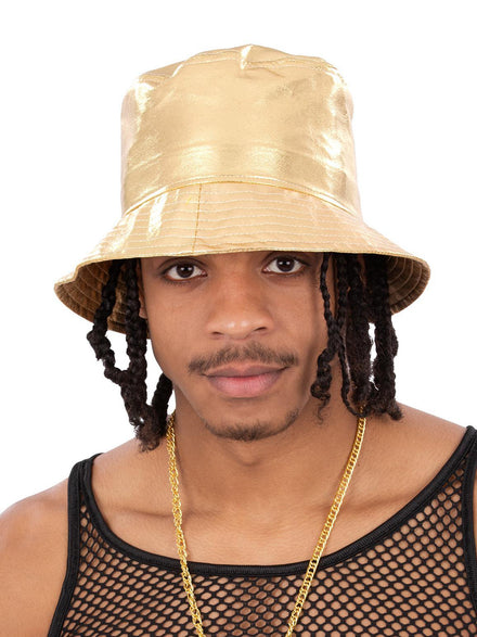 Mens 1990s Rapper costume bucket hat - Main image