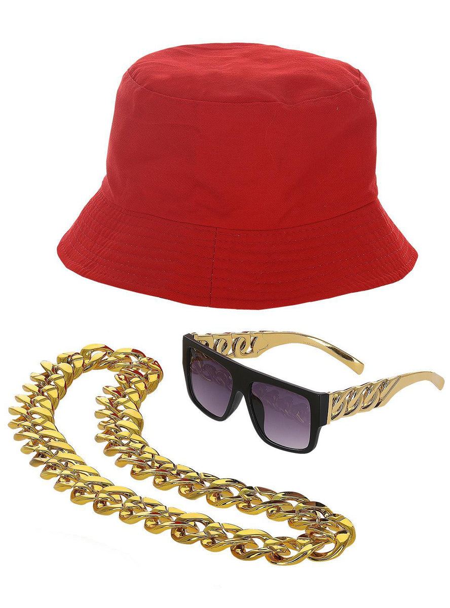 Womens 1990s Rapper Hip Hop accessory set - alternative image