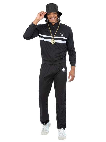 Mens 1990s run dmc rapper costume - Main image