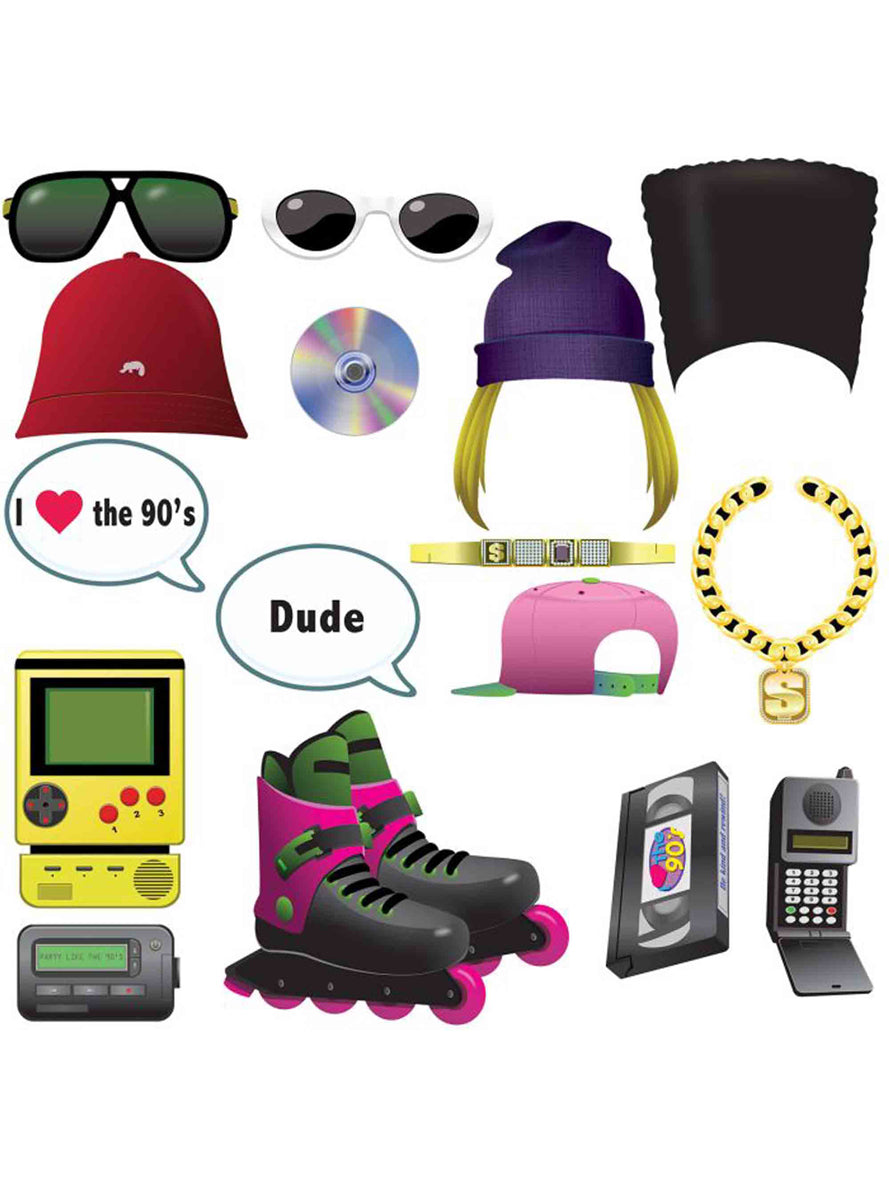 90s Themed Photo Booth Props - Main Image