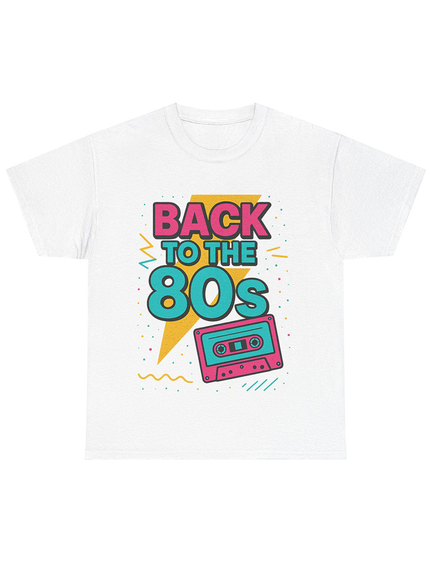 Back To The 80s Adults White Plus Size Costume Shirt