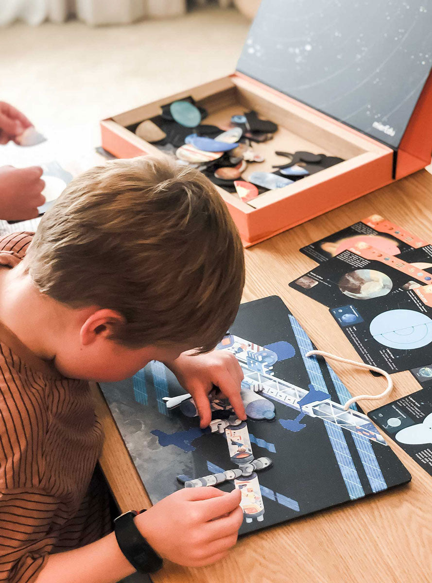 All About Space Kids Magnetic Puzzle Set - Lifestyle Image