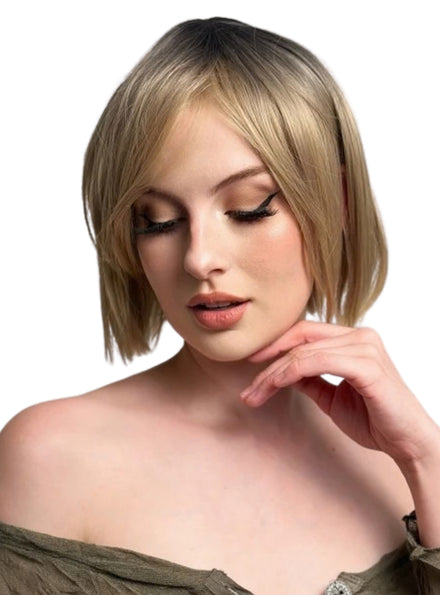 Allie Womens Deluxe Short Blonde Bob Wig