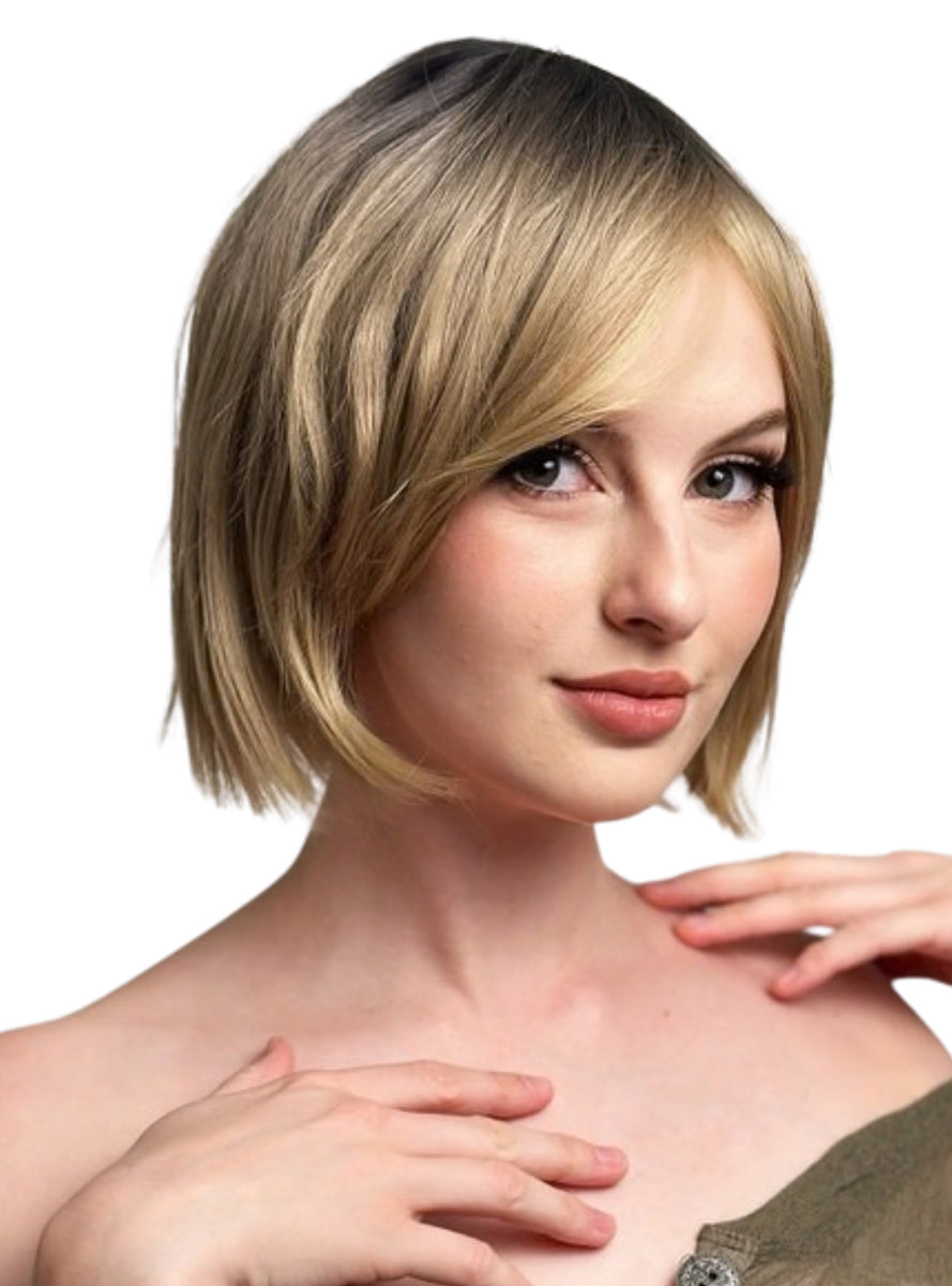 Allie Womens Deluxe Short Blonde Bob Wig