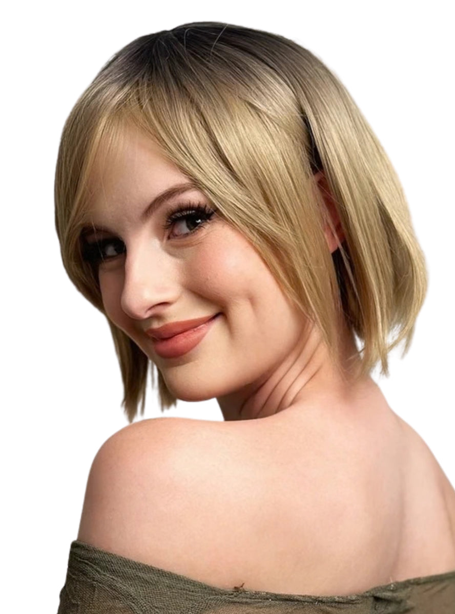 Allie Womens Deluxe Short Blonde Bob Wig