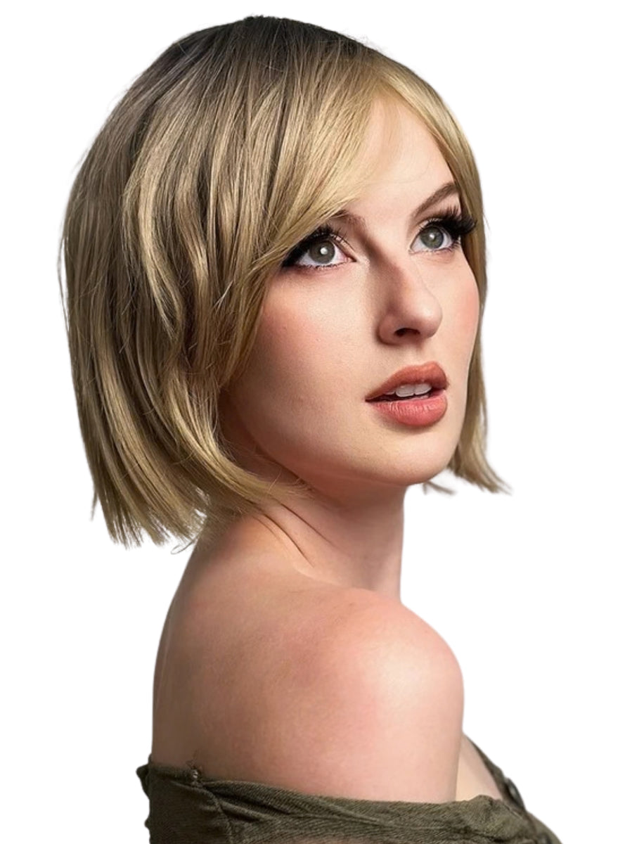 Allie Womens Deluxe Short Blonde Bob Wig