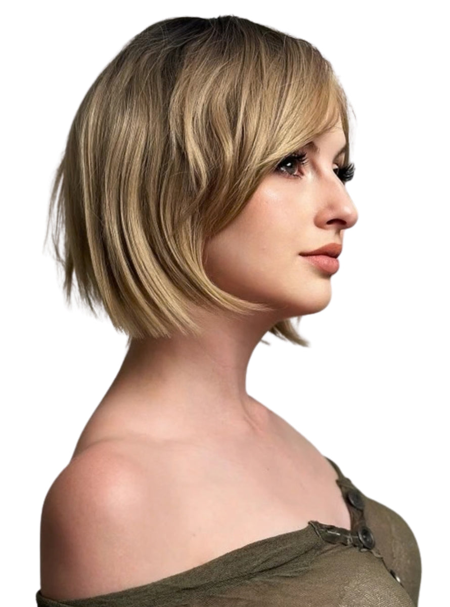 Allie Womens Deluxe Short Blonde Bob Wig