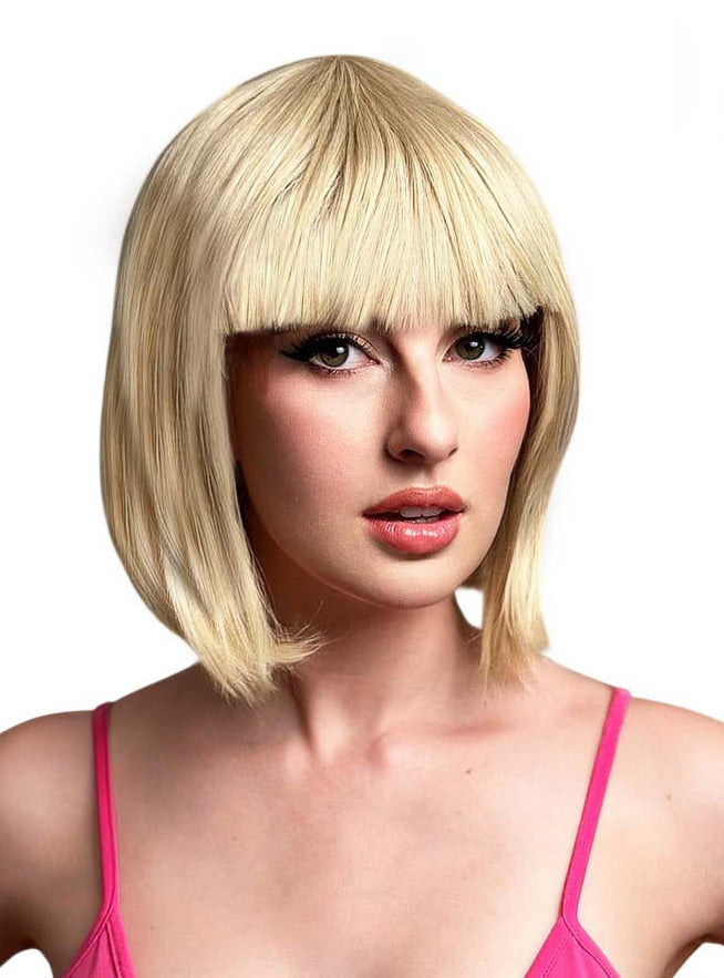 Ally Short Blonde Bob Heat Resistant Wig with Fringe - Main Image
