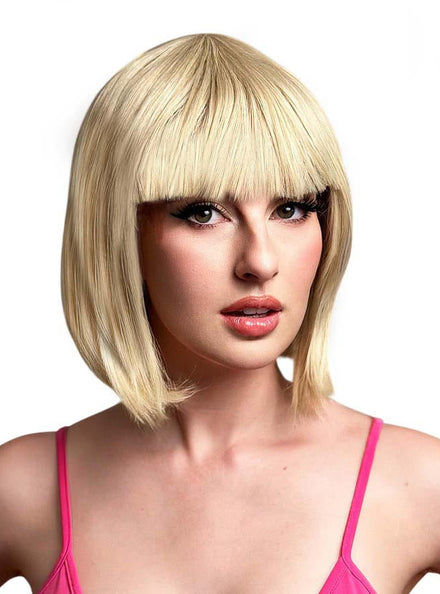 Ally Short Blonde Bob Heat Resistant Wig with Fringe - Main Image