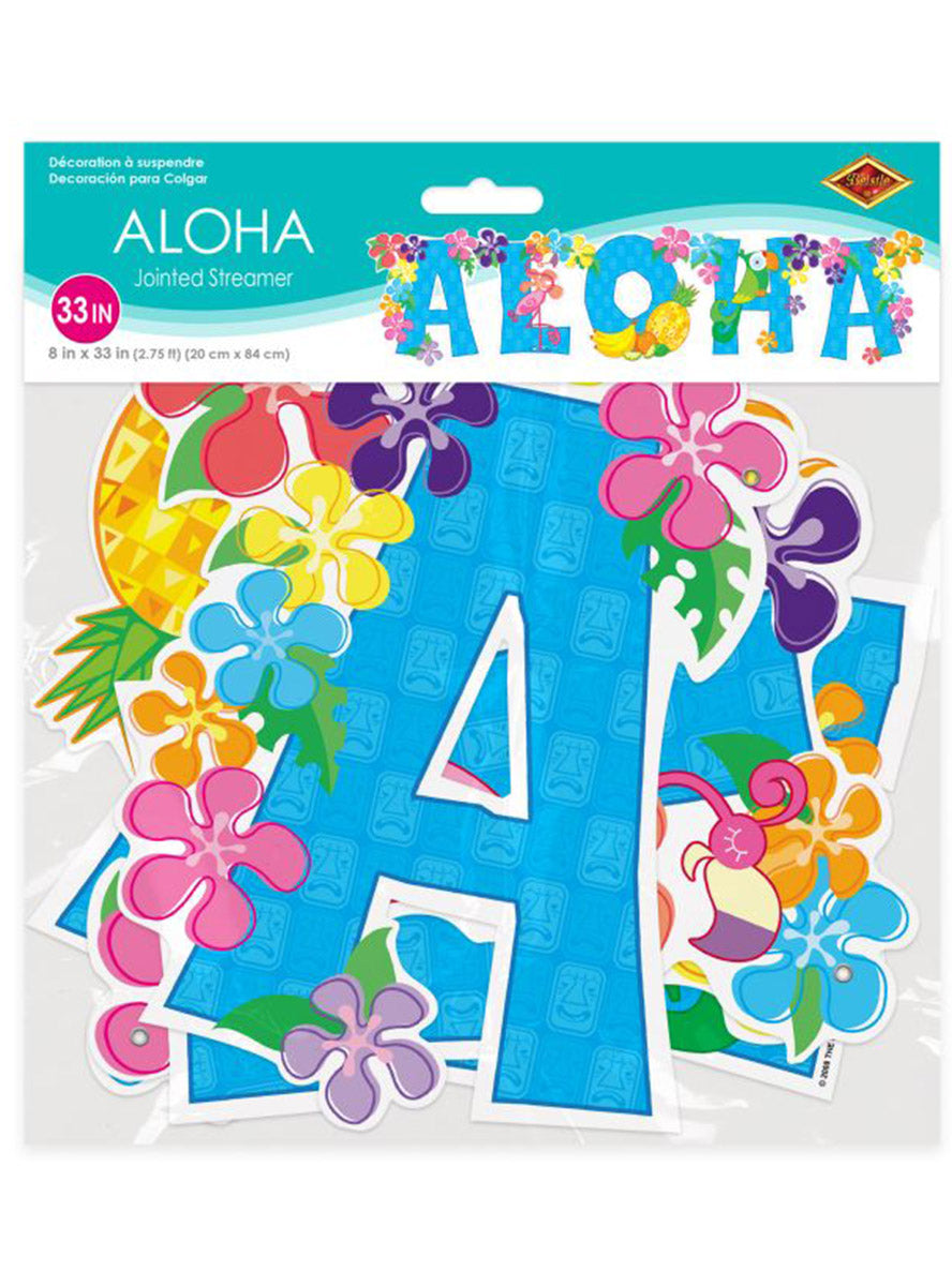 Aloha Hawaiian Banner Decoration - Packaging Image