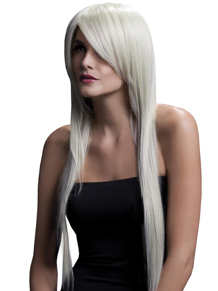 Womens Long Blonde Heat Resistant Fashion Wig - Main Image