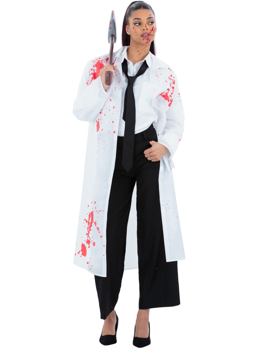 American Killer White Jacket and Axe Costume Kit - Alternate Image