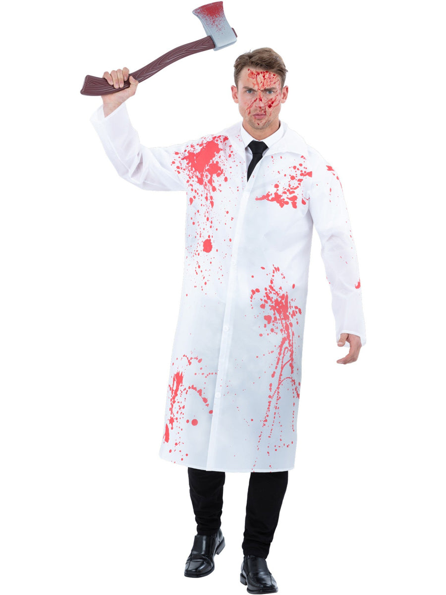 American Killer White Jacket and Axe Costume Kit - Main Image