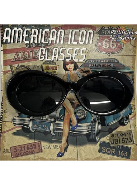 American Icon Adults Black Costume Sunglasses - Main Image