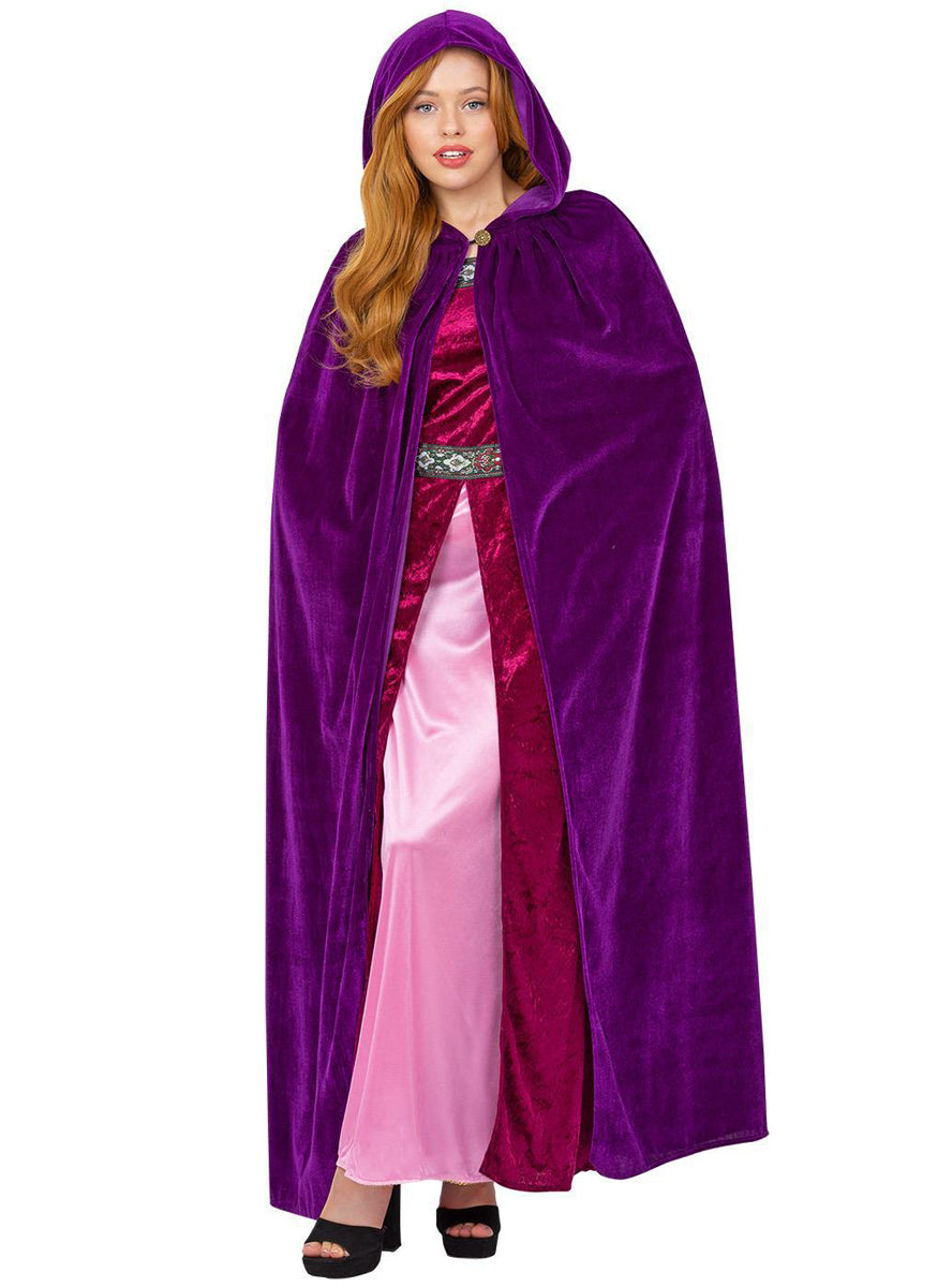 Womens purple amethyst costume robe with hood - Alternative image