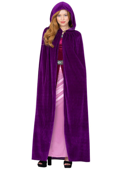 Womens purple amethyst costume robe with hood - Main image