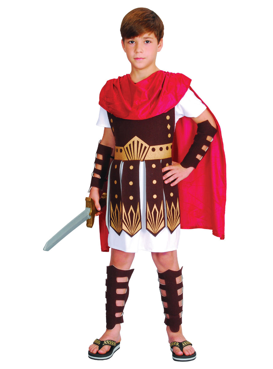Ancient Roman Boys Gladiator Costume - Main Image