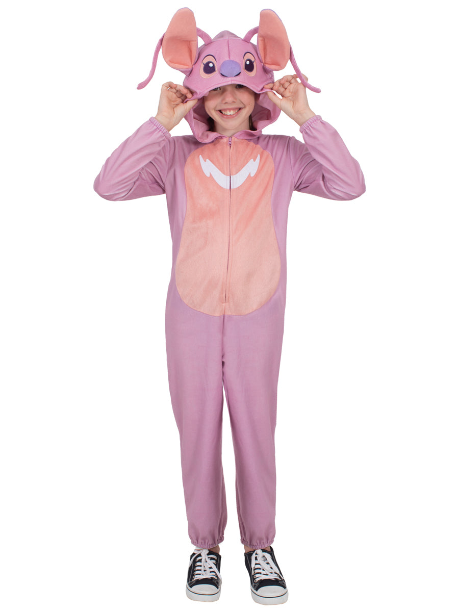 Girls Angel Disney Lilo And Stitch Pink Costume Onesie - Alternative Image 1