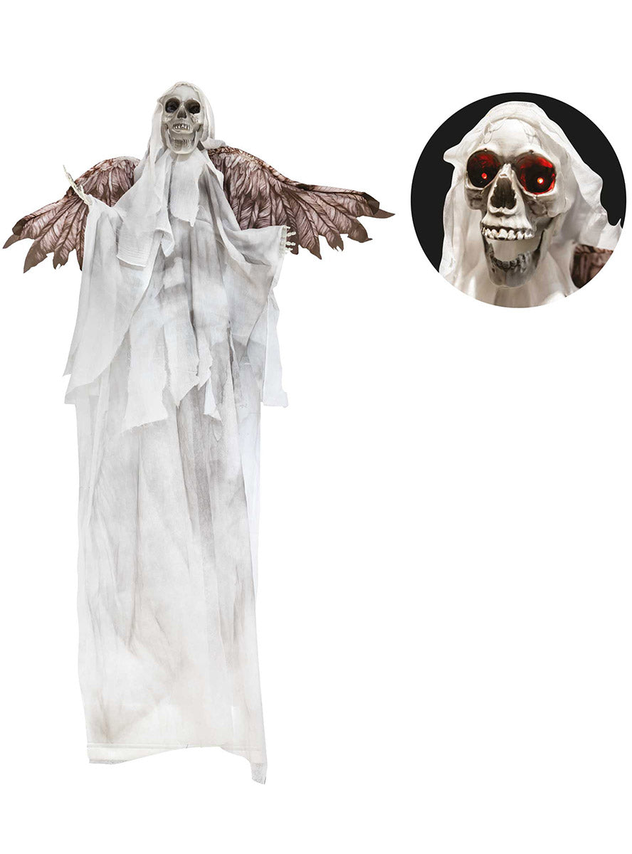 Animatronic Fallen Angel Halloween Decoration - Alternate Image