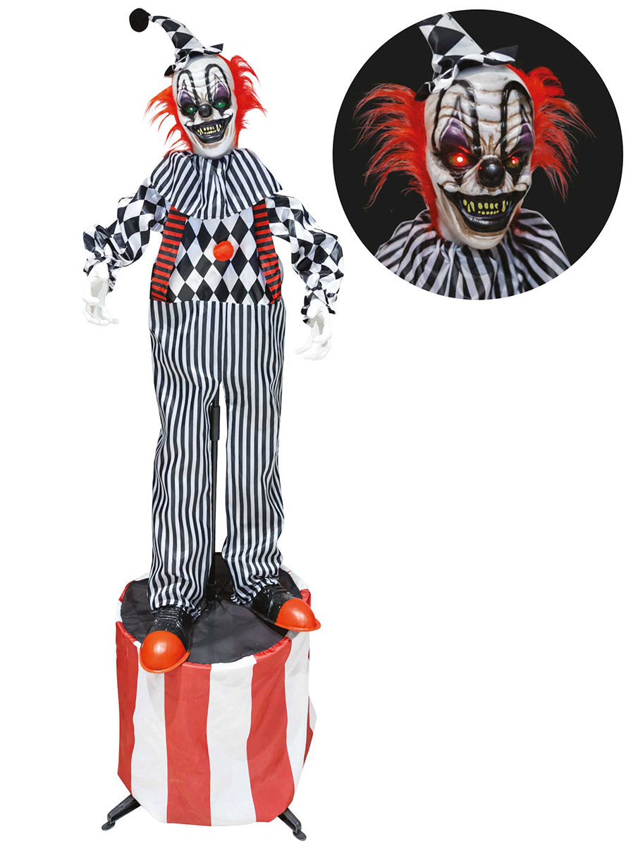 Animatronic Halloween Circus Clown Decoration - Alternate Image