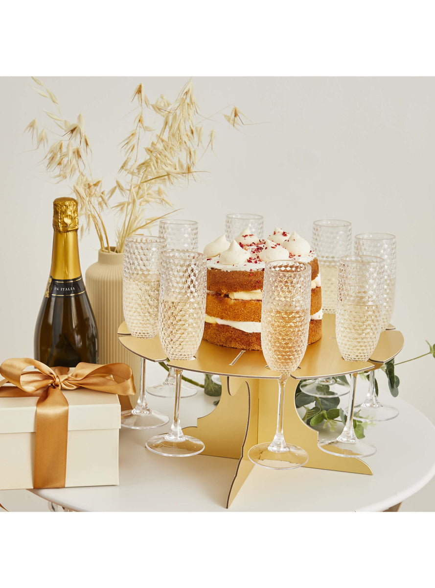 Anniversary 34cm Gold Drink And Cake Stand — Lifestyle Image