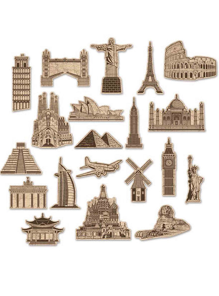 World Landmark Cut Out Decorations - Main Image