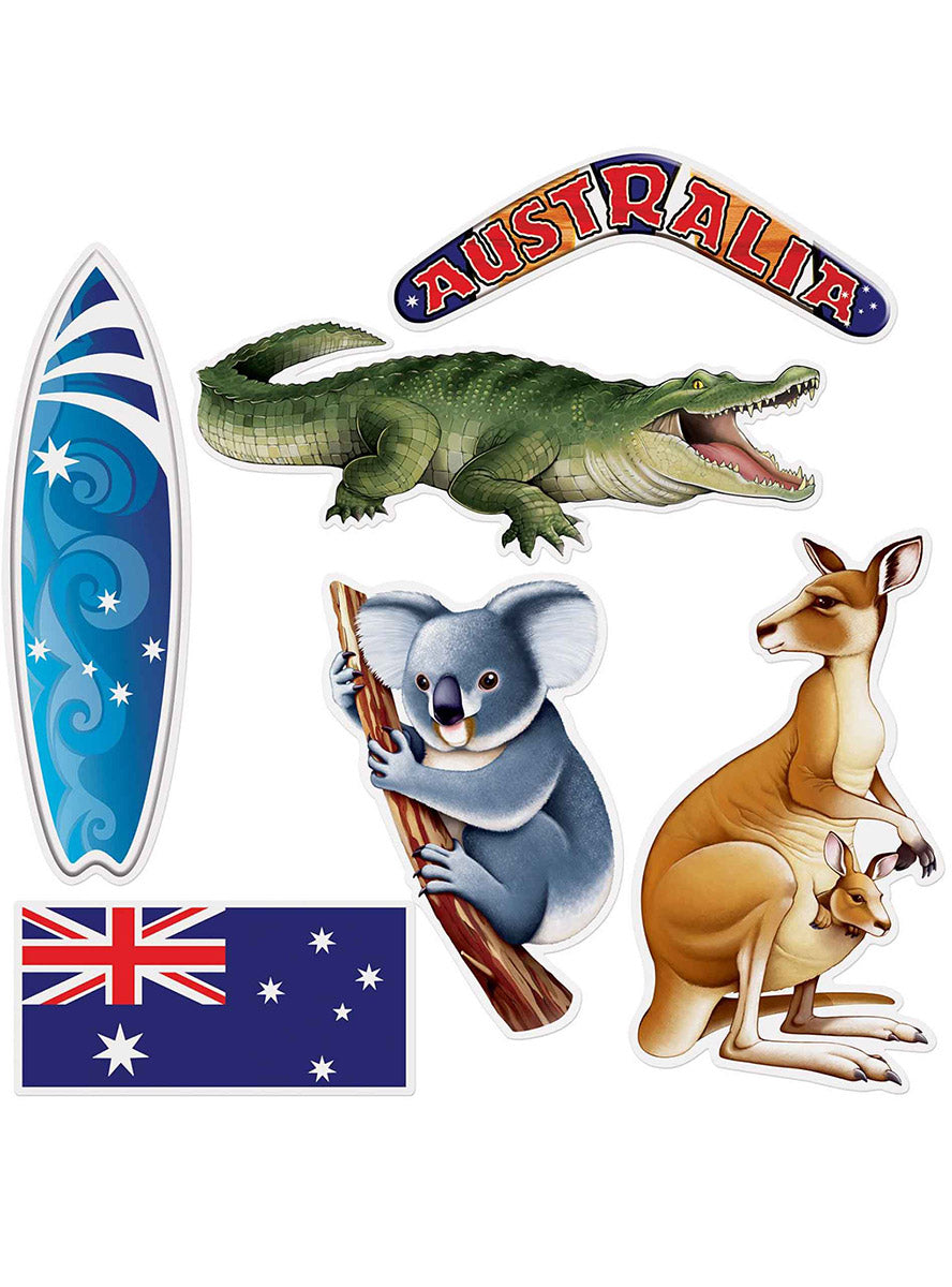 Australian Themed Cut Out Decorations - Main Image