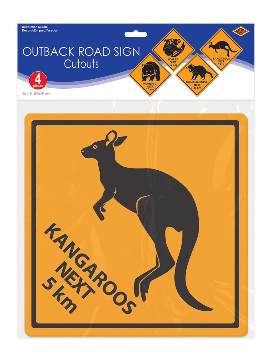 Australian Animal Road Sign Decorations - Packaging Image