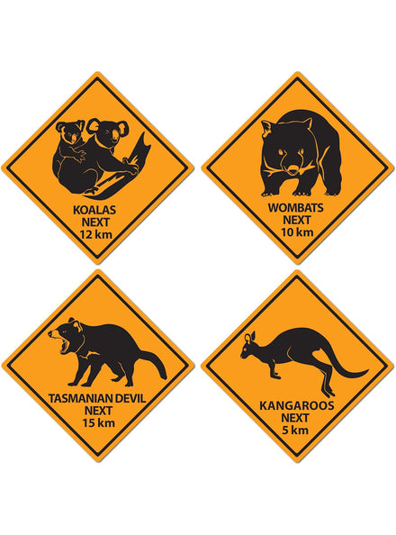 Australian Animal Road Sign Decorations - Main Image