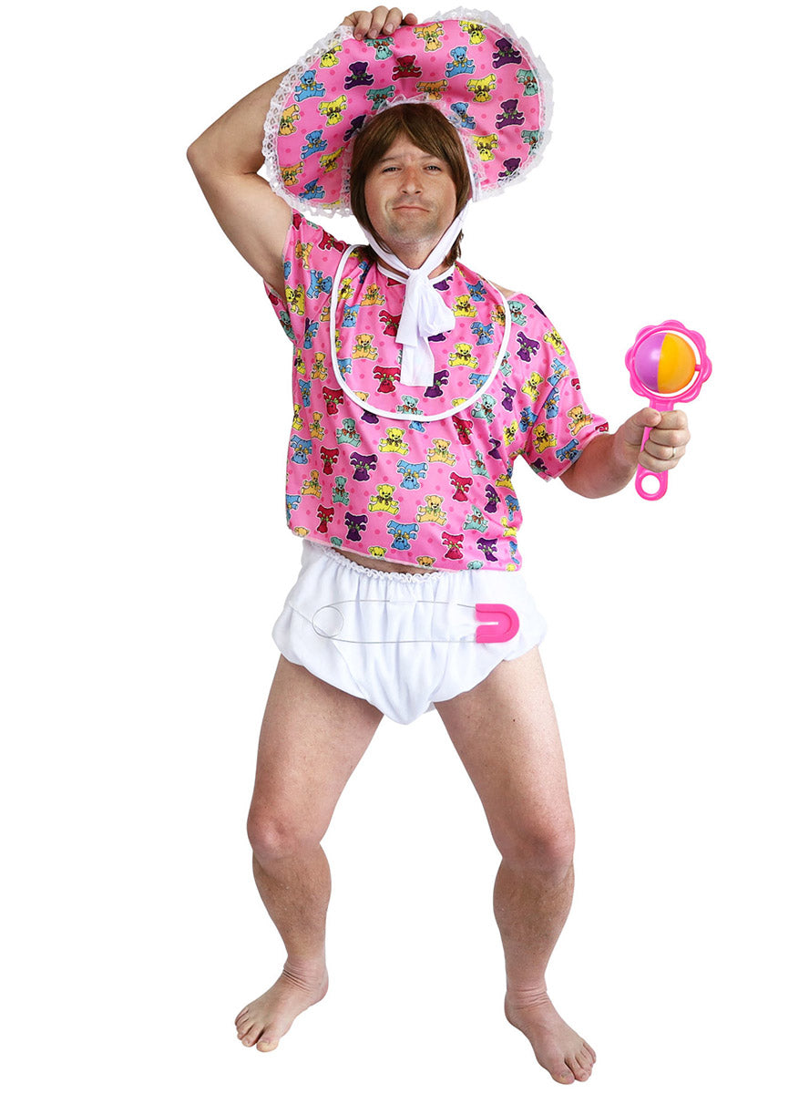 Mens Pink Baby Costume Novelty Baby Costume For Adults