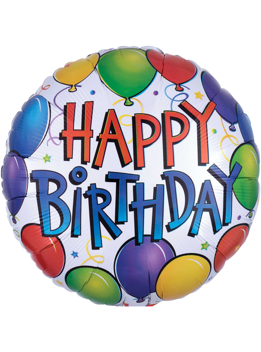 Colourful Happy Birthday Balloon - Main Image