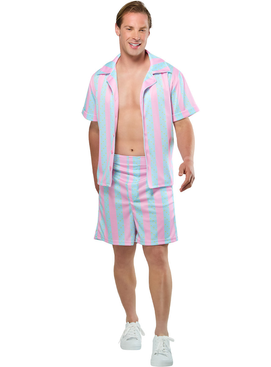 Striped Beach Ken Mens Barbie Movie Costume - Main Image