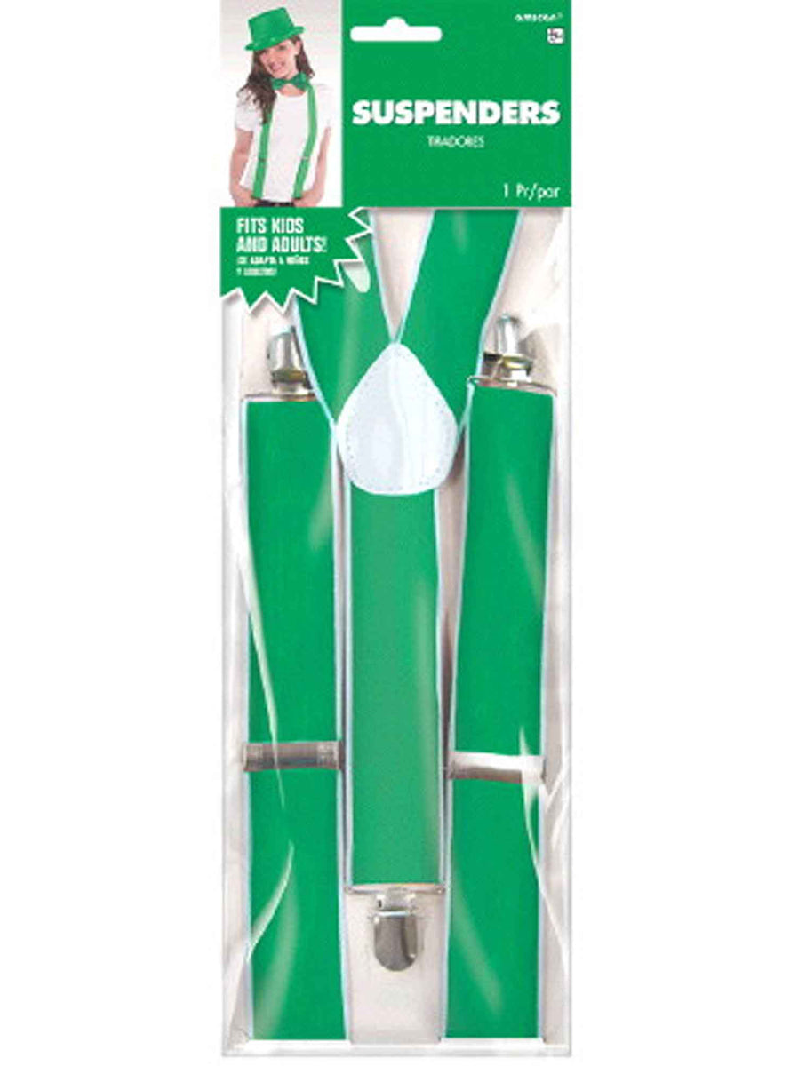 Classic Green Costume Braces - Main Image