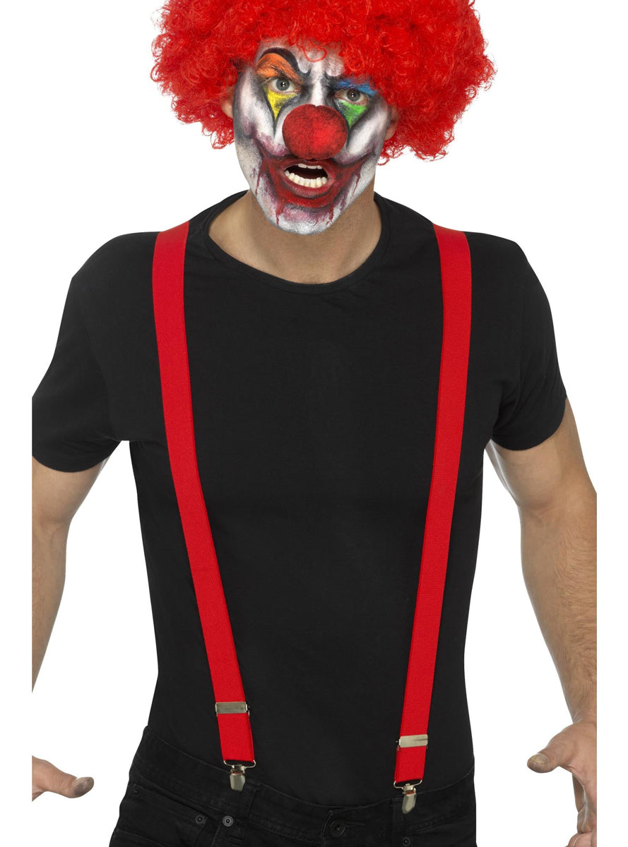 Adjustable Red Costume Braces - Alternate Image 2