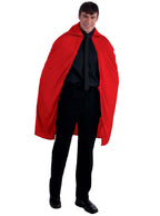 Adults Classic Red Fabric Costume Cape - Main Image