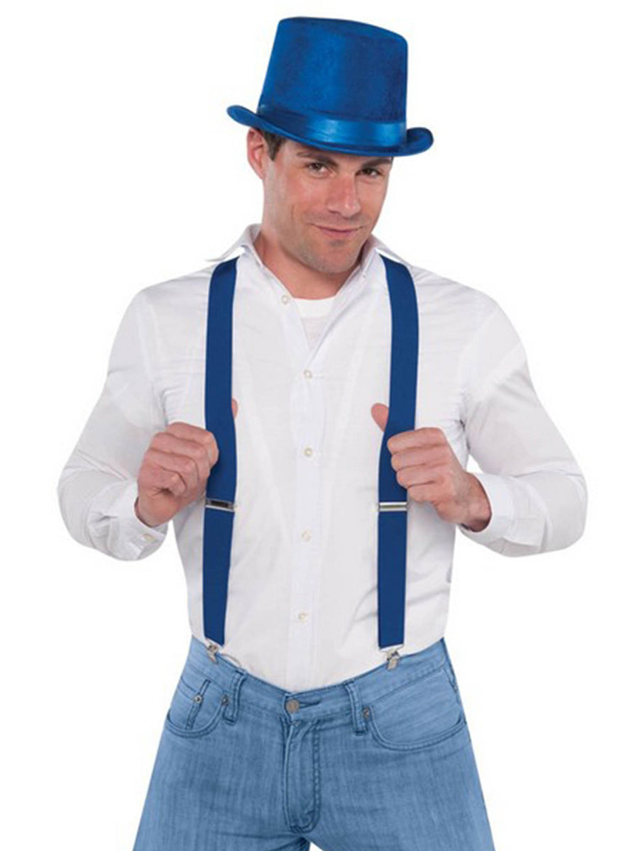 Classic Blue Costume Braces - Main Image
