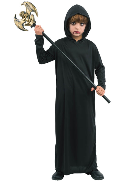 Main image of Hooded Black Reaper Boys Simple Halloween Costume