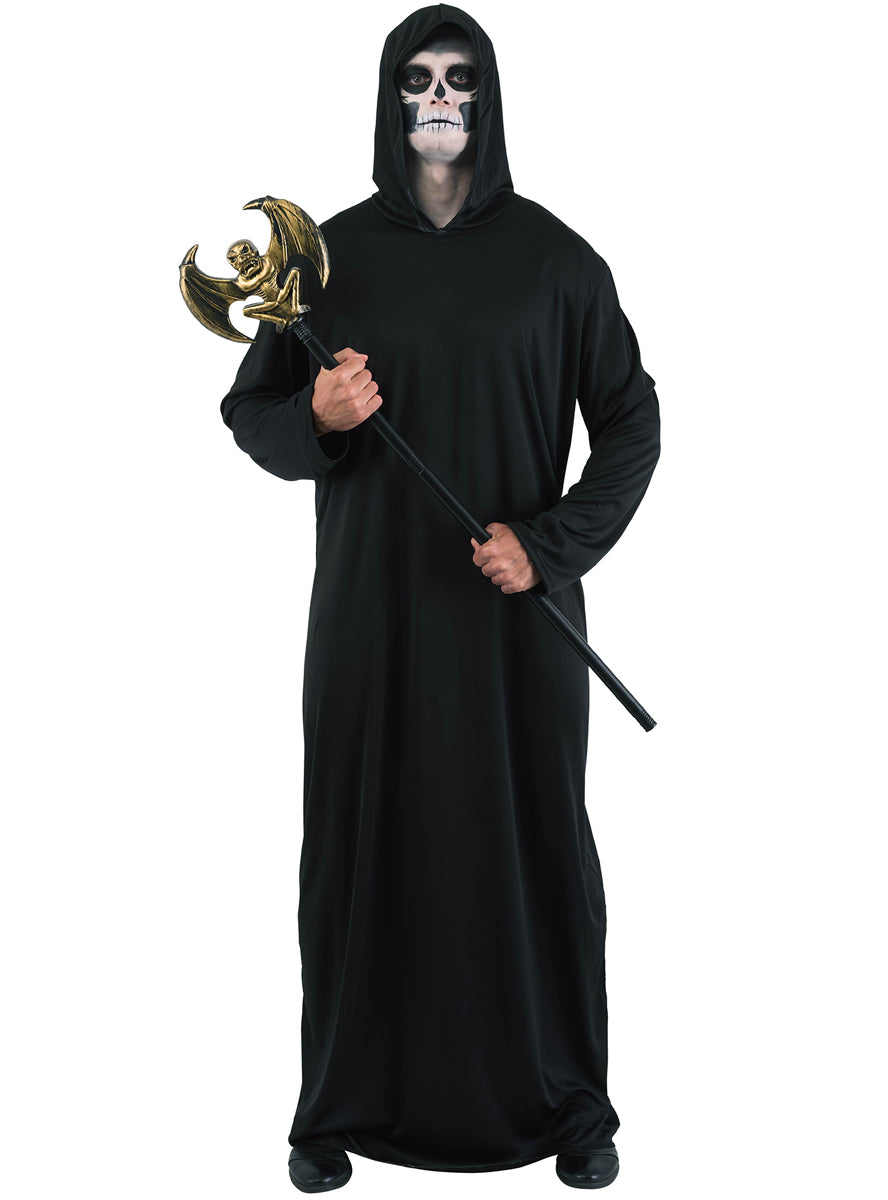 Main image of Hooded Black Reaper Mens Simple Halloween Costume