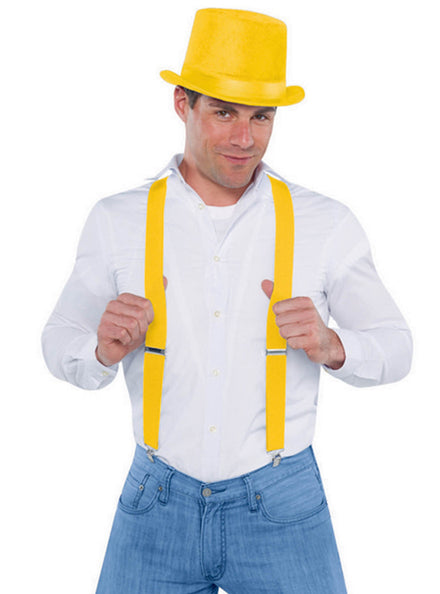 Classic Yellow Costume Braces - Main Image