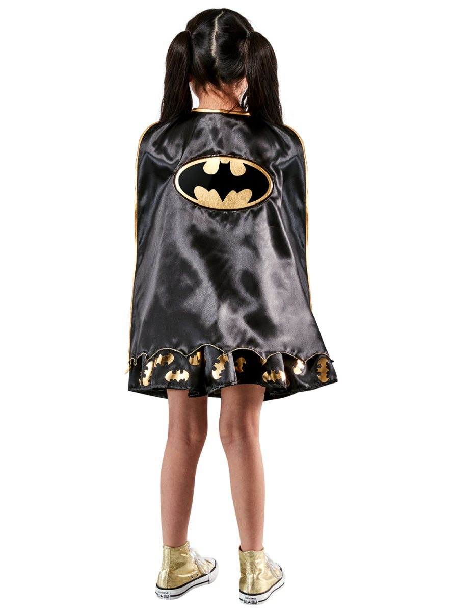 Girls Premium Batgirl Sequined Supergirl Costume -Back Image
