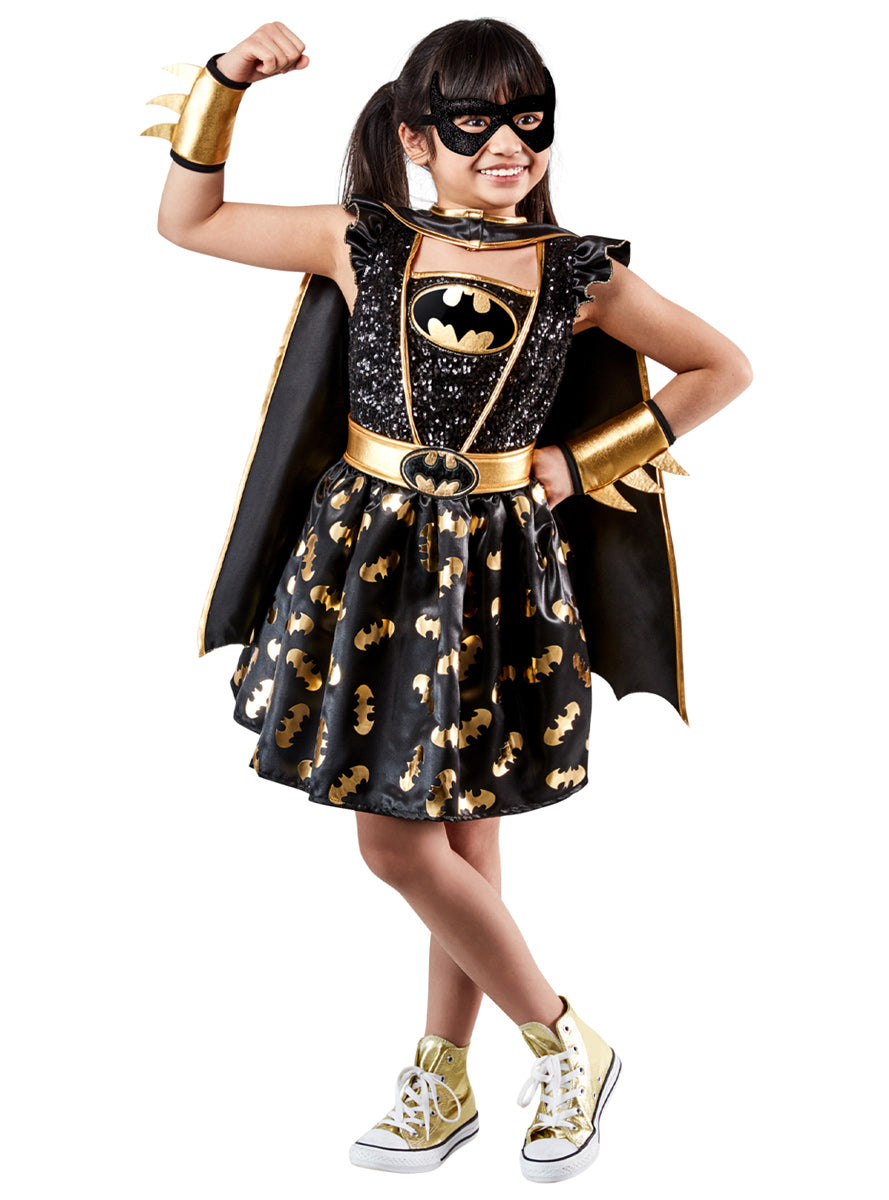 Girls Premium Batgirl Sequined Supergirl Costume - Main Image