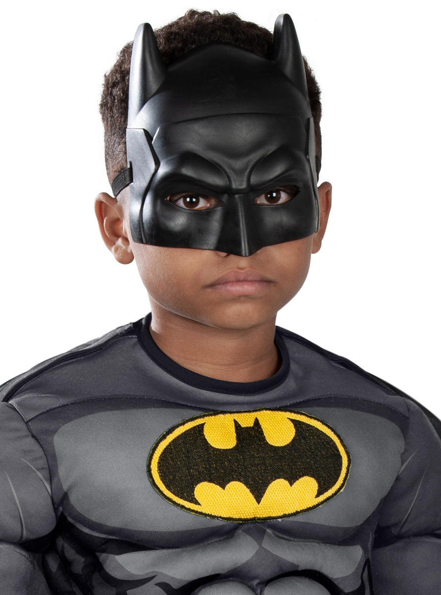 Boys Premium Batman Muscle Chest Superhero Costume - Close Image 3