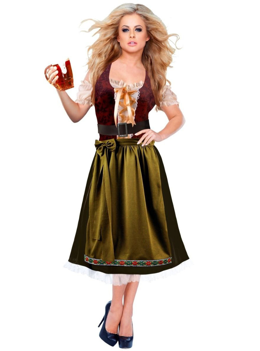 Bavarian Plus Size Womens Oktoberfest Beer Girl Costume - Main Image