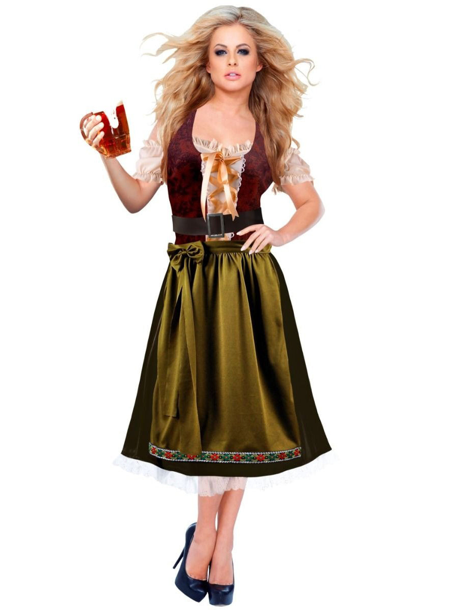 Bavarian Womens Oktoberfest Beer Girl Costume - Main Image