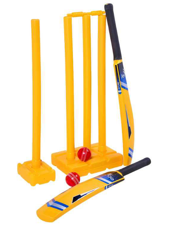 Beach Cricket Yellow Bats Ball And Stumps Set - Alternative Image 2