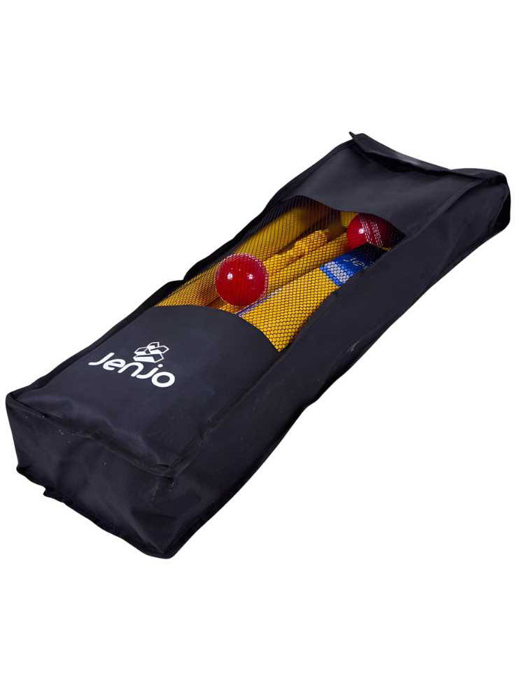 Beach Cricket Yellow Bats Ball And Stumps Set - Bag Image 1